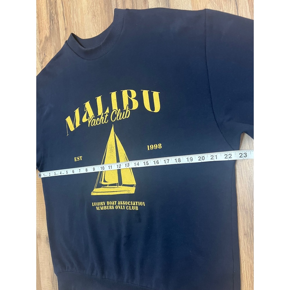 ASOS Malibu Yacht Club Graphic Sweatshirt‎ XS Navy - Picture 8 of 11